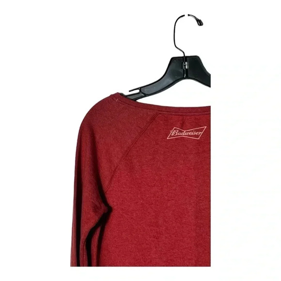 1896. CHAMPION “BUDWIEISER” PULLOVER SWEATSHIRT SIZE SMALL‎ RED/GOLD COLOR PRINT - Picture 8 of 9